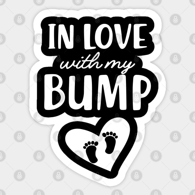 Pregnancy - In love with my bump Sticker by KC Happy Shop
